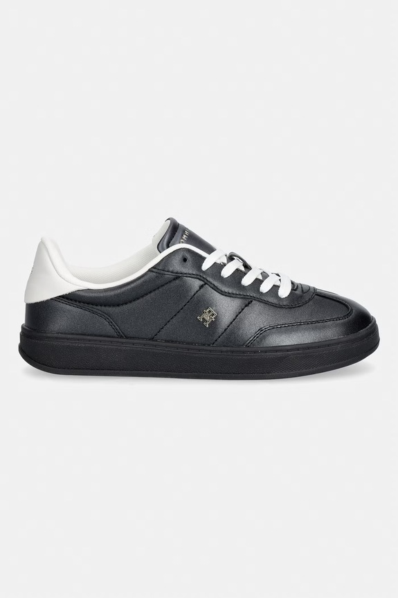 Tommy Hilfiger TH HERITAGE SHINY SNEAKER sneakers de damă din piele FW0FW09179 negru SS26