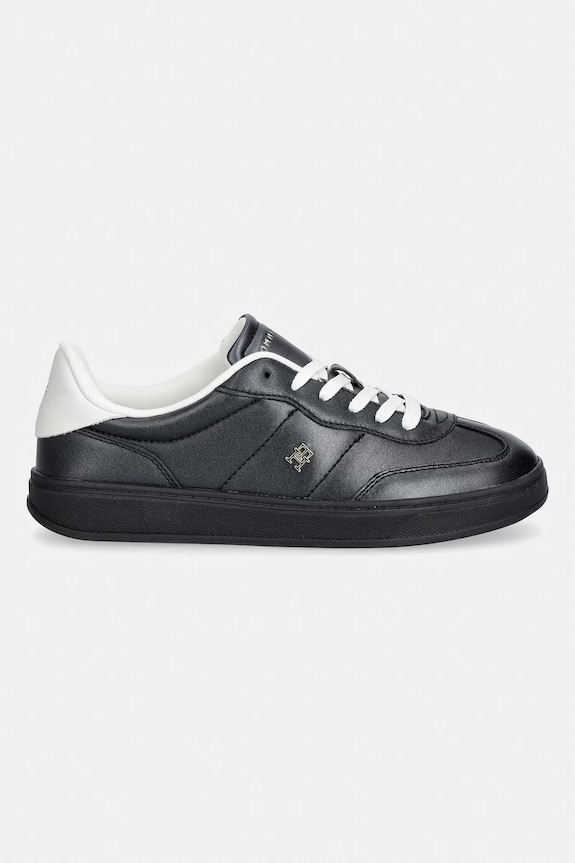 Tommy Hilfiger TH HERITAGE SHINY SNEAKER sneakers de damă din piele FW0FW09179 negru SS26