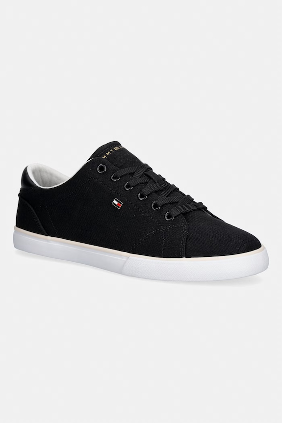 Tommy Hilfiger dámske plátenné tenisky TH LOW PROFILE VULC CANVAS čierna FW0FW09102