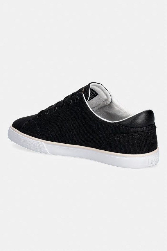 Obuv Tommy Hilfiger dámske plátenné tenisky TH LOW PROFILE VULC CANVAS FW0FW09102 čierna
