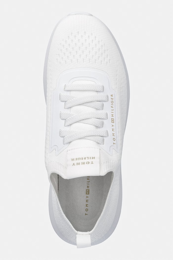 Tommy Hilfiger TH KNIT EXTRALIGHT RUNNER tenisky dámske biela FW0FW09112