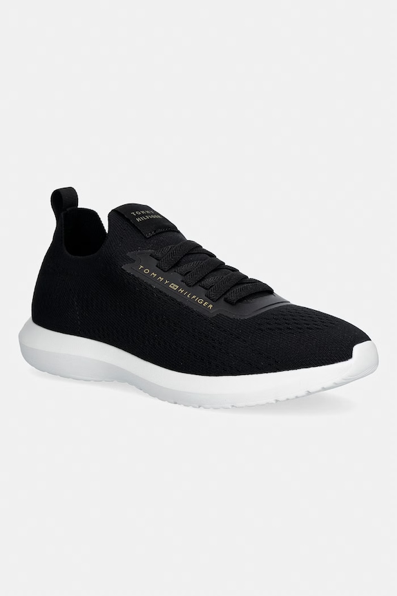 Tommy Hilfiger TH KNIT EXTRALIGHT RUNNER tenisky dámske čierna FW0FW09112