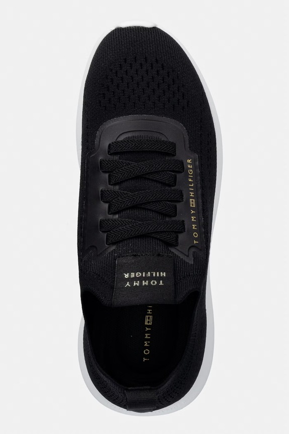 Tommy Hilfiger TH KNIT EXTRALIGHT RUNNER tenisky dámske čierna FW0FW09112