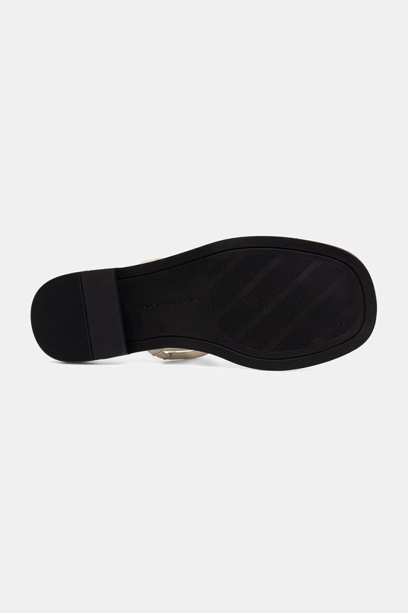 Tommy Hilfiger sandale de damă din piele GOLD HEEL DRESSY SANDAL FW0FW09124 bej