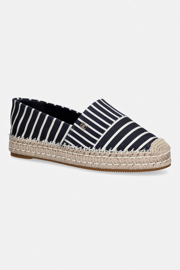 Tommy Hilfiger espadrile pentru femei TH PLATFORM ESPADRILLE STRIPES bleumarin FW0FW09143
