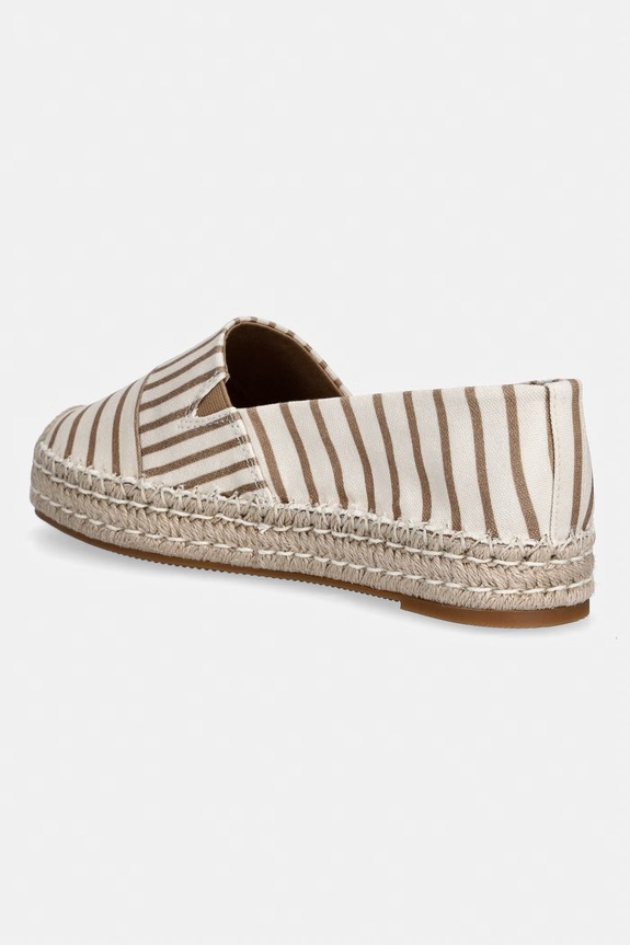 Încălțăminte Tommy Hilfiger espadrile pentru femei TH PLATFORM ESPADRILLE STRIPES FW0FW09143 bej