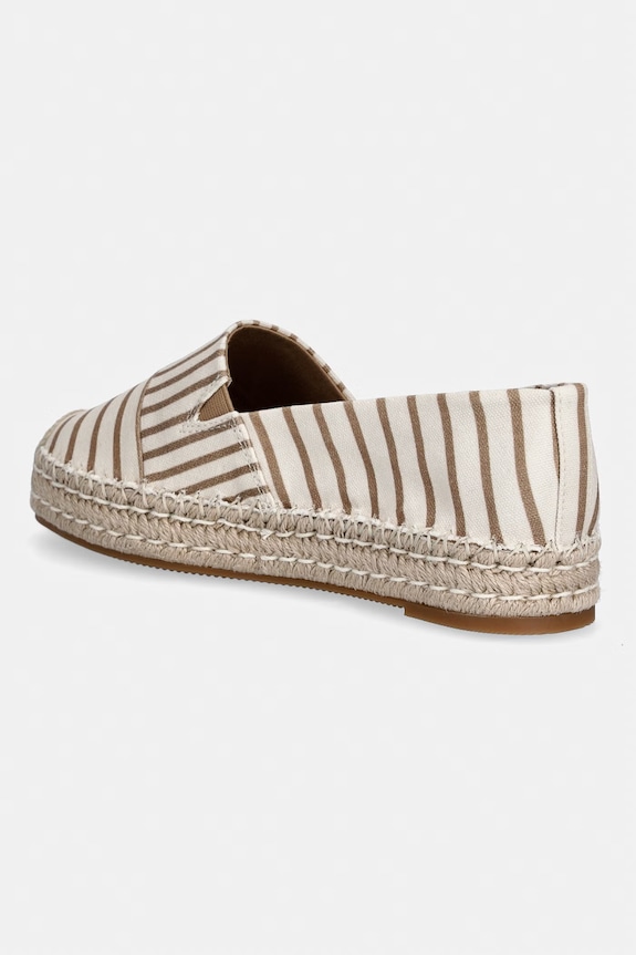 Încălțăminte Tommy Hilfiger espadrile pentru femei TH PLATFORM ESPADRILLE STRIPES FW0FW09143 bej