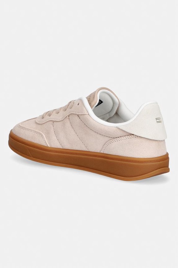 Scarpe Tommy Hilfiger TH HERITAGE MONOGRAM SNEAKER sneakers da donna in scamoscio FW0FW09180 beige
