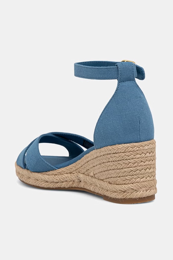 Încălțăminte Tommy Hilfiger sandale wedges MID WEDGE ESPAD X CROSS FW0FW09332 albastru