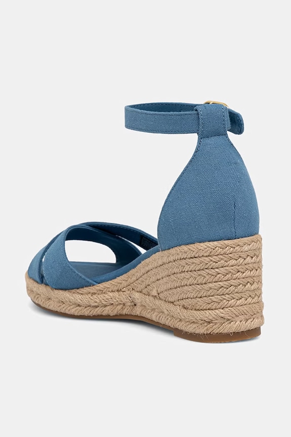 Încălțăminte Tommy Hilfiger sandale wedges MID WEDGE ESPAD X CROSS FW0FW09332 albastru