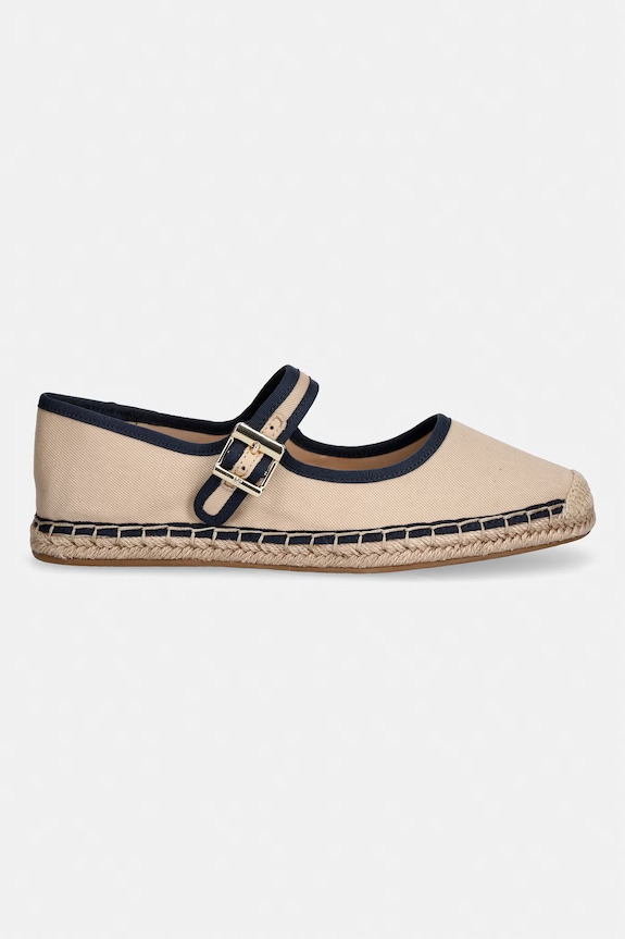 Tommy Hilfiger espadryle damskie BUCKLE MARYJANE ESPADRILLE FW0FW09239 beżowy SS26