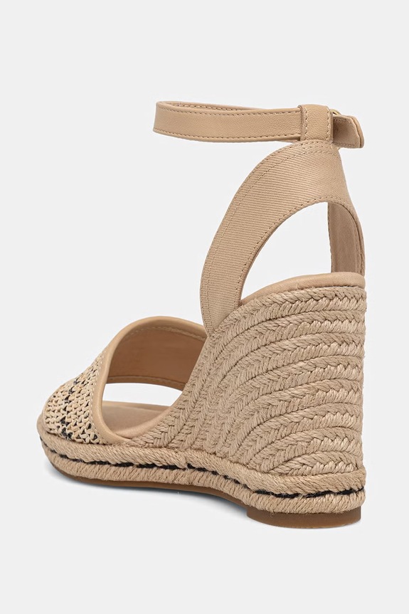 Obuv Tommy Hilfiger sandále HIGH WEDGE ESPAD RAFFIA FW0FW09471 béžová