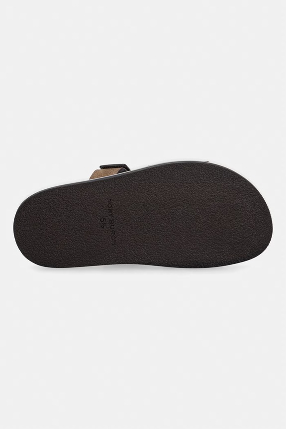 Tory Burch papuci din piele Ines Sport Slide 163481.219 maro