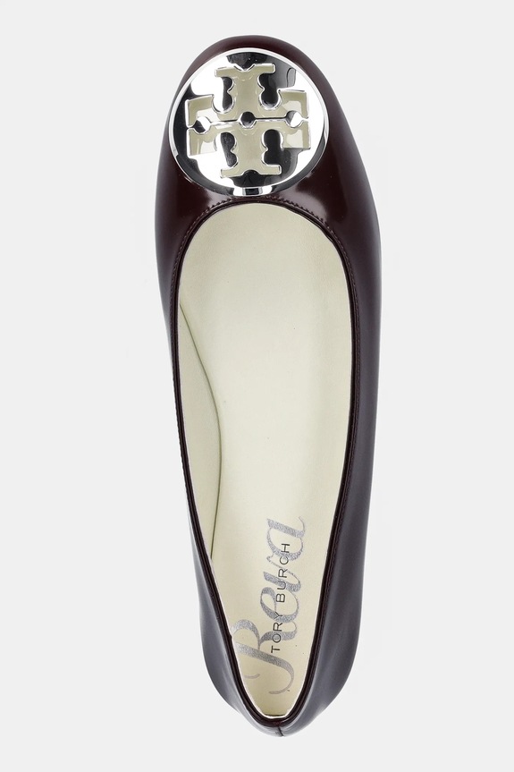 Tory Burch baleriny skórzane Reva Ballet bordowy 178957.600