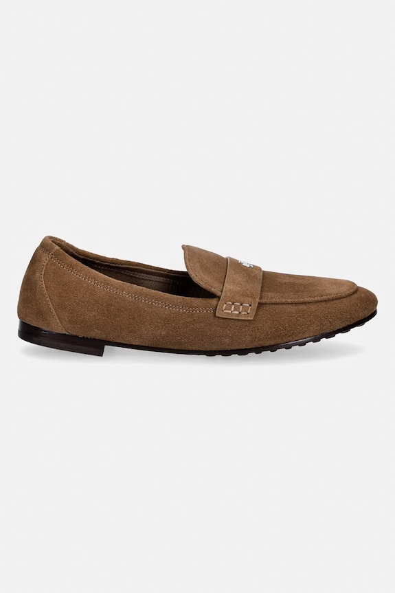 Tory Burch mokasyny damskie zamszowe Ballet Loafer 179145.037 beżowy SS26