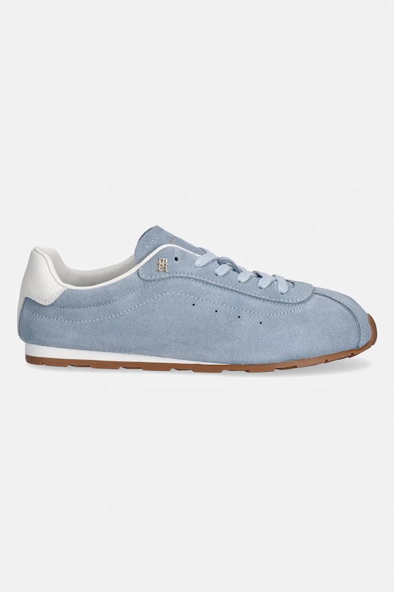 Tommy Hilfiger TH BELLA LOW RUNNER SUEDE sneakers da donna in scamoscio FW0FW09189 blu SS26