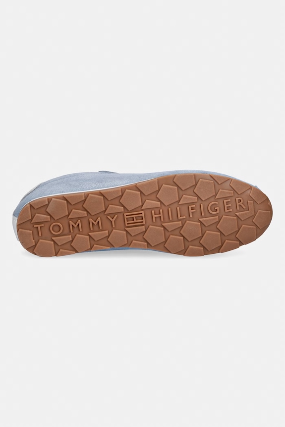 Tommy Hilfiger TH BELLA LOW RUNNER SUEDE sneakers da donna in scamoscio FW0FW09189 blu