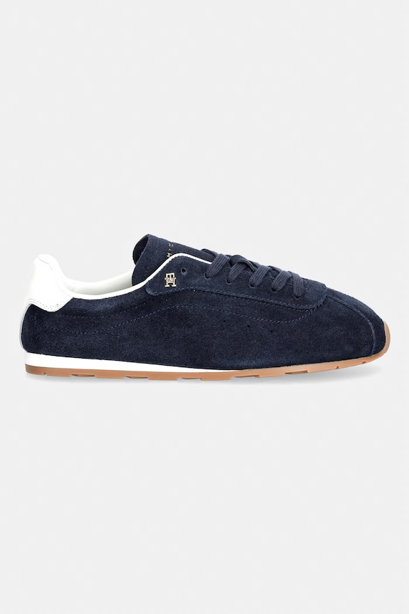 Tommy Hilfiger TH BELLA LOW RUNNER SUEDE sneakers da donna in scamoscio FW0FW09189 blu navy SS26