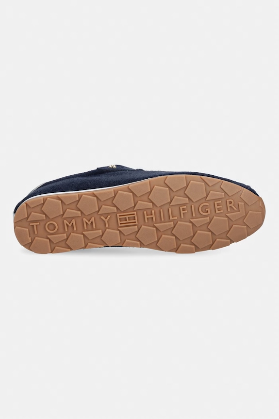 Tommy Hilfiger TH BELLA LOW RUNNER SUEDE sneakers da donna in scamoscio FW0FW09189 blu navy