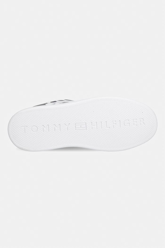 Tommy Hilfiger TH ICON COURT SCRIPT sneakersy damskie skórzane FW0FW09363 granatowy