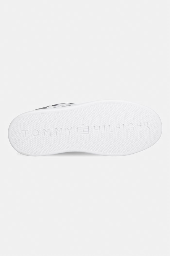 Tommy Hilfiger TH ICON COURT SCRIPT sneakersy damskie skórzane FW0FW09363 granatowy