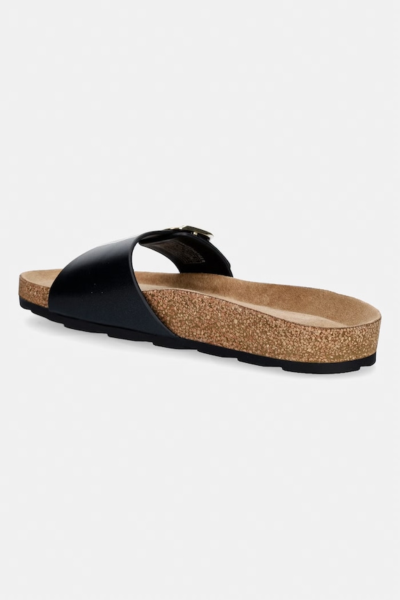 Cipők Tommy Hilfiger papucs női bőr TH CLASSIC CORK SANDAL PEARL LTH FW0FW09344 fekete