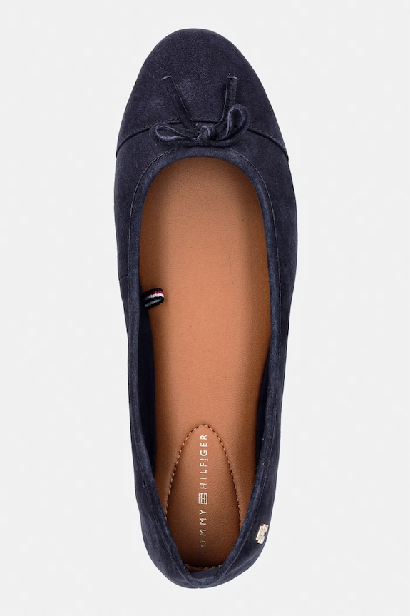 Tommy Hilfiger ballerine in scamoscio HILFIGER SUEDE BALLERINA blu navy FW0FW09357