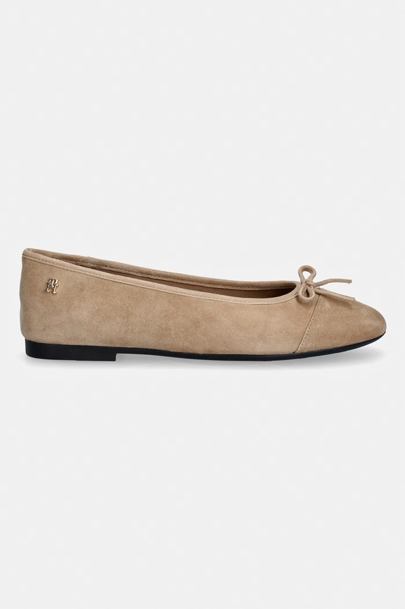 Tommy Hilfiger ballerine in scamoscio HILFIGER SUEDE BALLERINA FW0FW09357 beige SS26