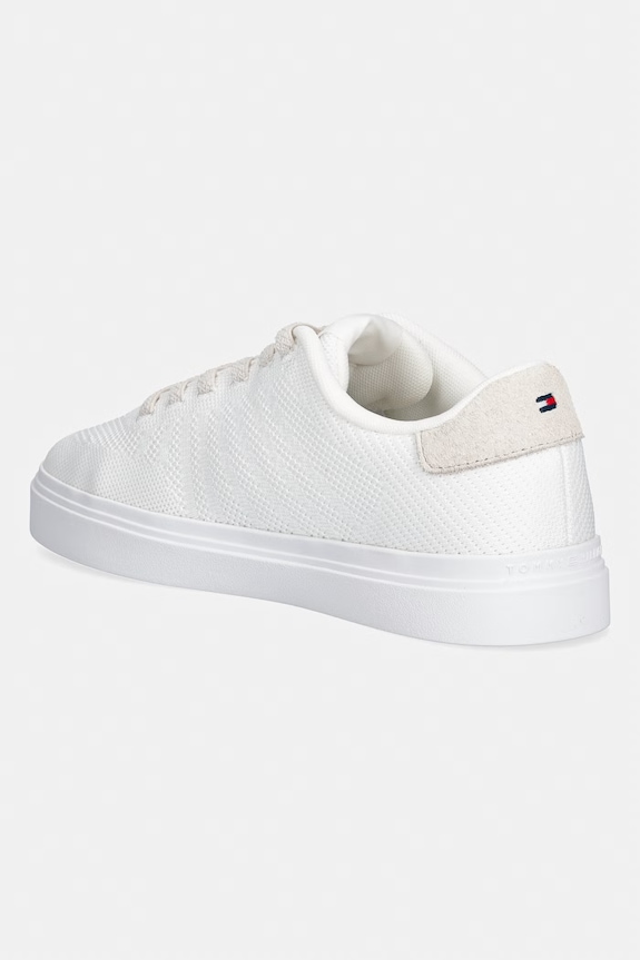 Obuwie Tommy Hilfiger TH FEMININE CUPSOLE KNIT sneakersy damskie FW0FW09289 biały