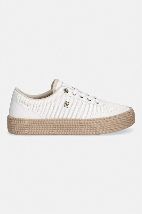 Tommy Hilfiger TH FOXING PLATFORM ROPE tenisówki damskie FW0FW09173 biały SS26