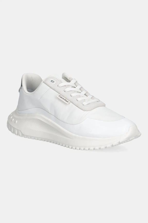 Calvin Klein sneakers EVA RUNNER LACE UP MAT MIX textil alb YW0YW02016