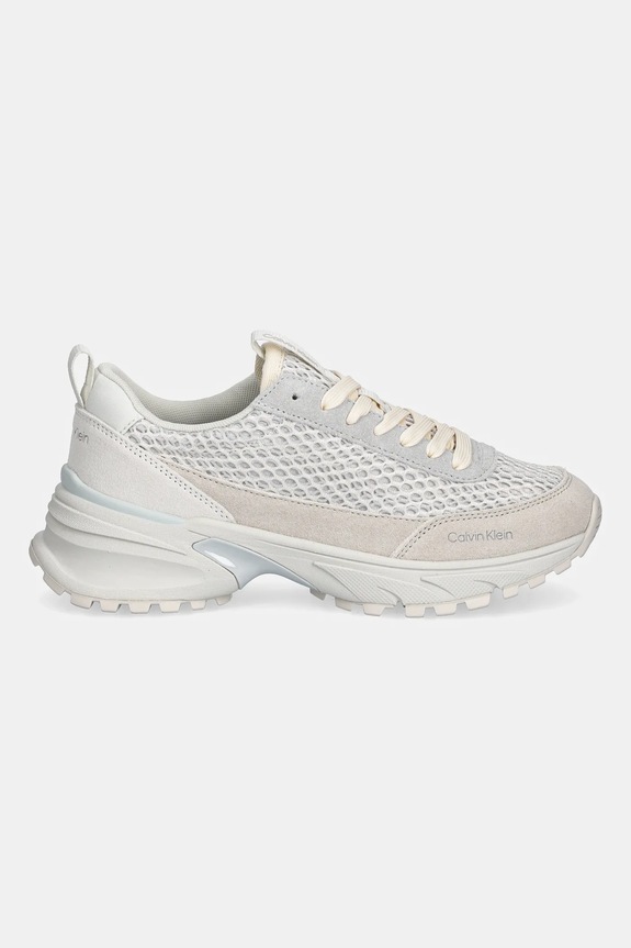 Sneakers Calvin Klein HIKE RUNNER LACE UP TECHMIX YW0YW02030 λευκό SS26