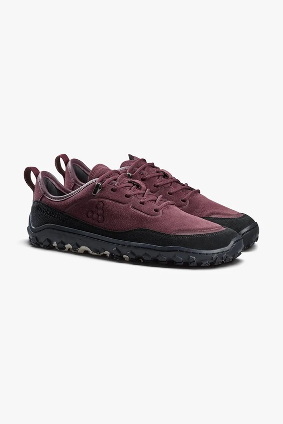 Vivobarefoot półbuty trekkingowe damskie TRACKER LEATHER AT LOW 209624 bordowy SS26