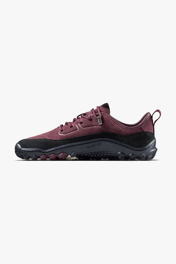 Vivobarefoot półbuty trekkingowe damskie TRACKER LEATHER AT LOW bordowy 209624