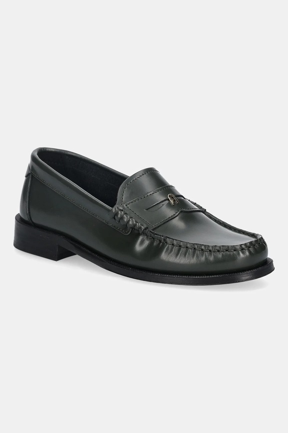 Furla mocasini de piele College Loafer piele verde YK41FSN.T20000.4491S
