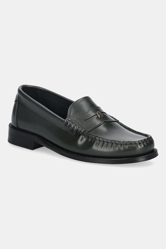 Furla mocasini de piele College Loafer piele verde YK41FSN.T20000.4491S