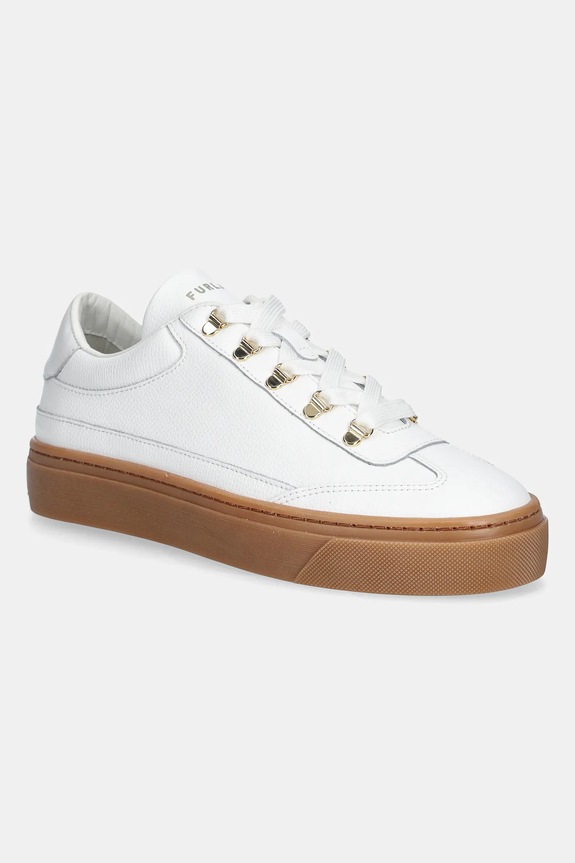 Kožne tenisice Furla Enjoy Lace-Up Sneaker ostalo bijela YK76ENJ.BX4397.01B00