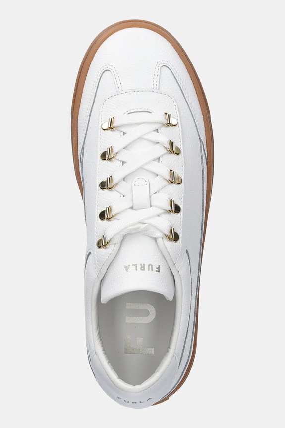 Kožne tenisice Furla Enjoy Lace-Up Sneaker bijela YK76ENJ.BX4397.01B00