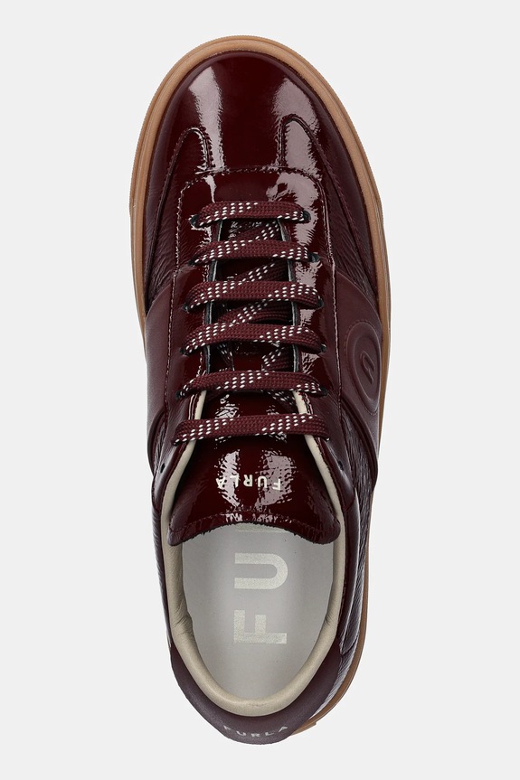 Kožne tenisice Furla Enjoy Lace-Up Sneaker bordo YK58ENJ.BX4393.26700