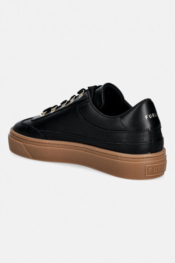 Încălțăminte Furla sneakers din piele Enjoy Lace-Up Sneaker YK76ENJ.BX4397.O6000 negru