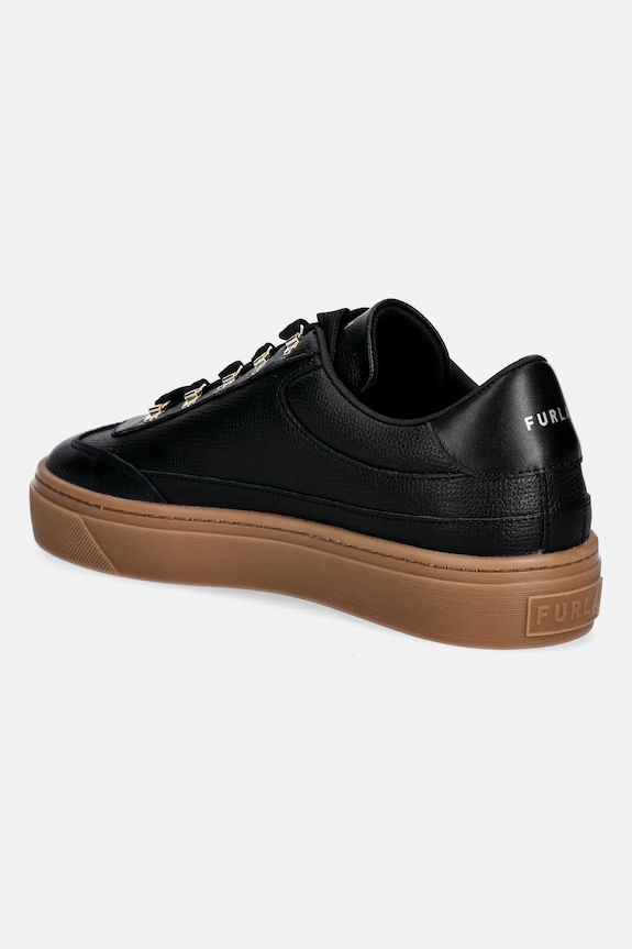 Încălțăminte Furla sneakers din piele Enjoy Lace-Up Sneaker YK76ENJ.BX4397.O6000 negru