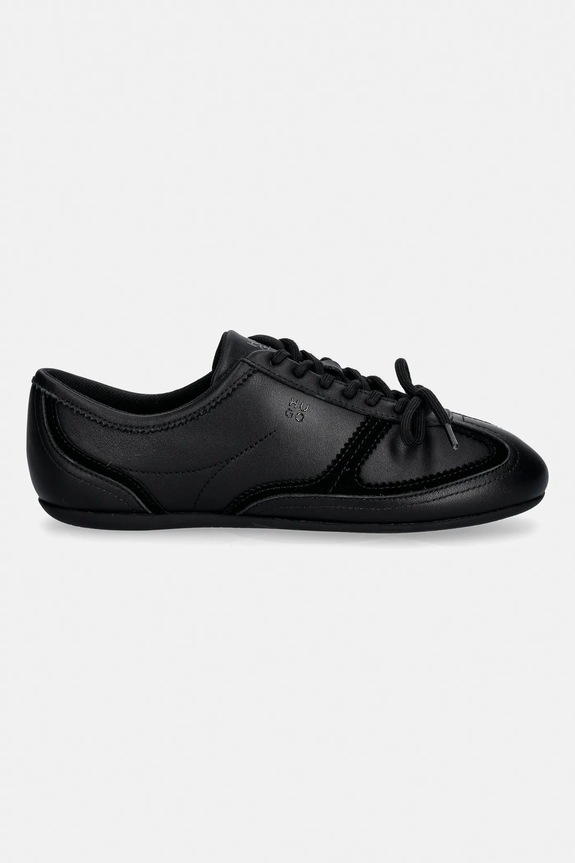 Kožené tenisky HUGO Mystie 50557913.001 čierna SS26