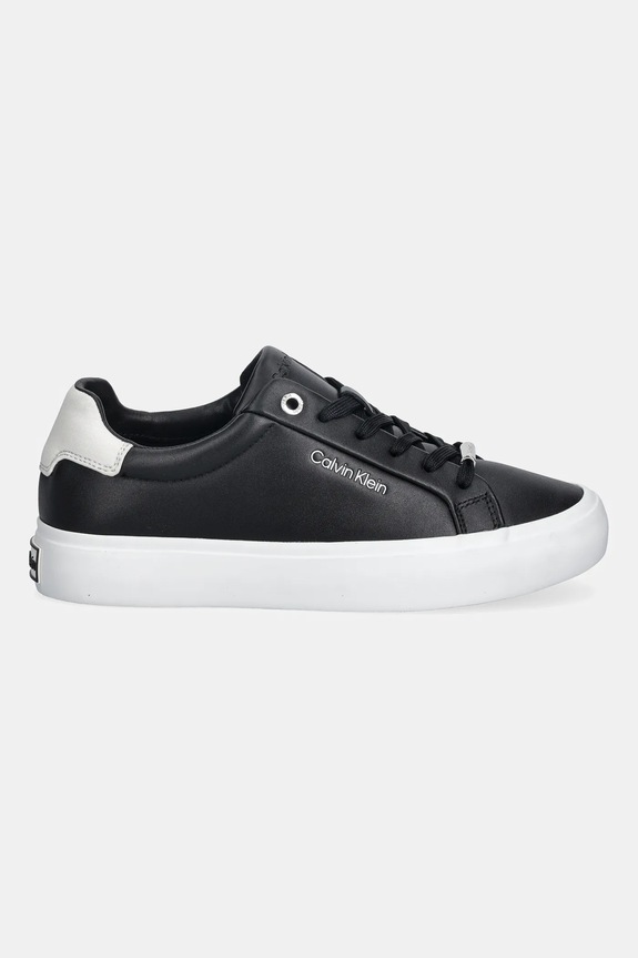 Calvin Klein sneakers in pelle VULC LACE UP LTH/MOIRE BT HW0HW02747 nero SS26