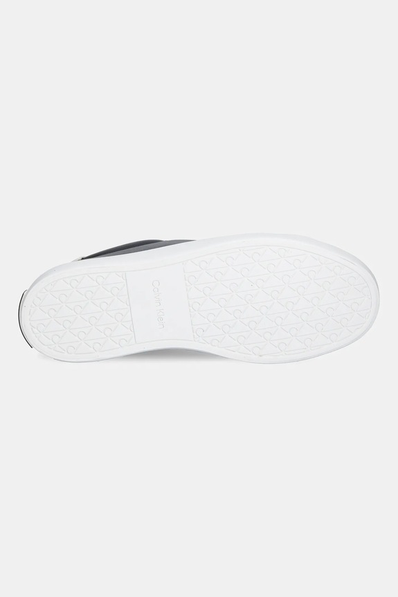 Calvin Klein sneakers in pelle VULC LACE UP LTH/MOIRE BT HW0HW02747 nero