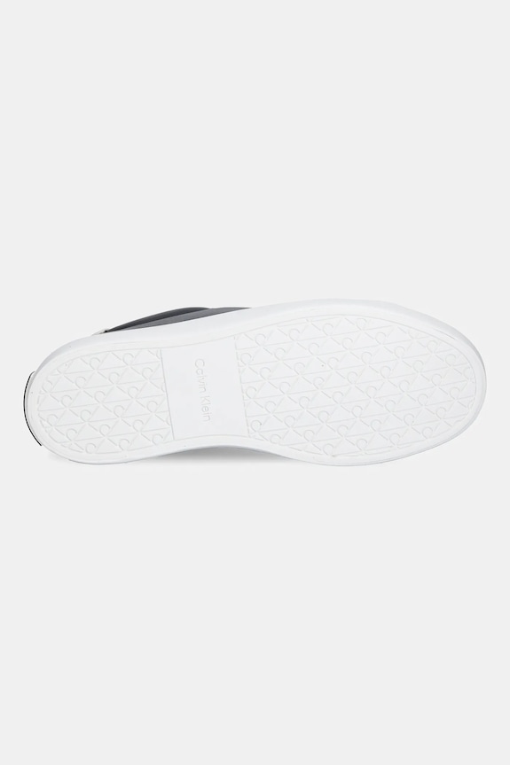 Calvin Klein sneakers in pelle VULC LACE UP LTH/MOIRE BT HW0HW02747 nero