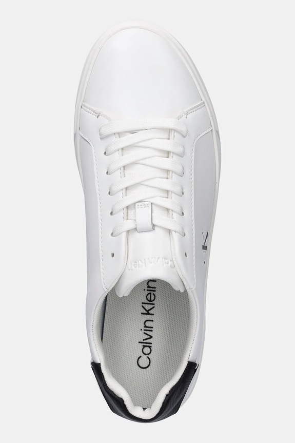 Calvin Klein sneakers LOW PRO CUP LACEUP LTH MOIRE bianco HW0HW02845