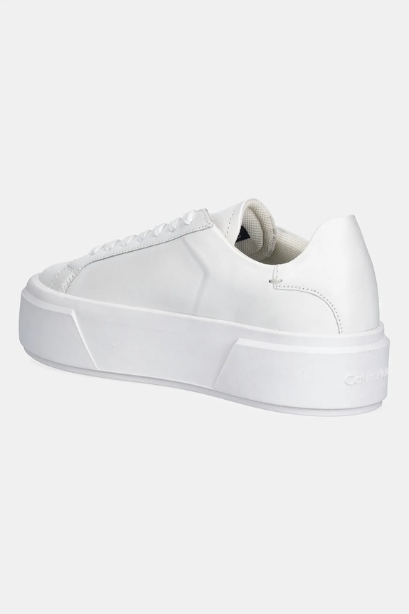 Παπούτσια Δερμάτινα sneakers Calvin Klein FLATFORM LACE UP LTH MG YW0YW01928 λευκό
