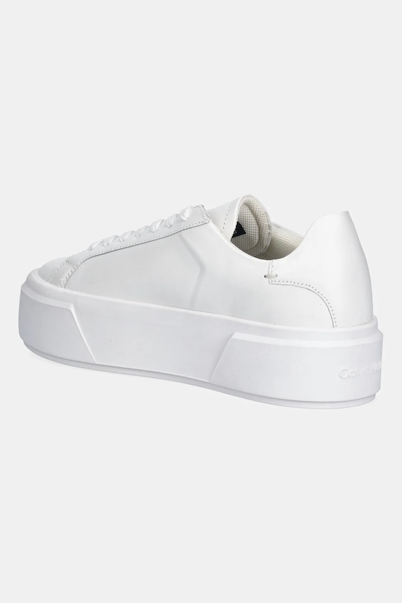 Παπούτσια Δερμάτινα sneakers Calvin Klein FLATFORM LACE UP LTH MG YW0YW01928 λευκό
