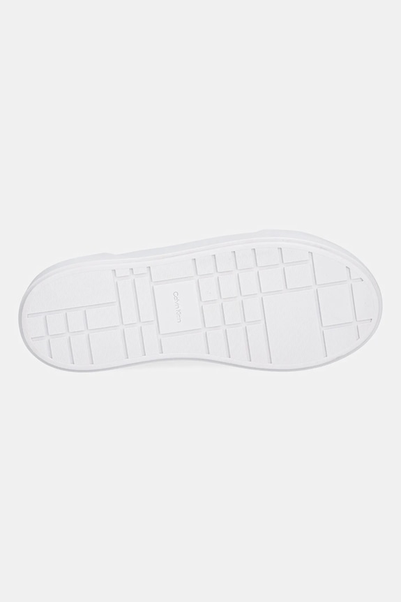 Δερμάτινα sneakers Calvin Klein FLATFORM LACE UP LTH MG YW0YW01928 λευκό