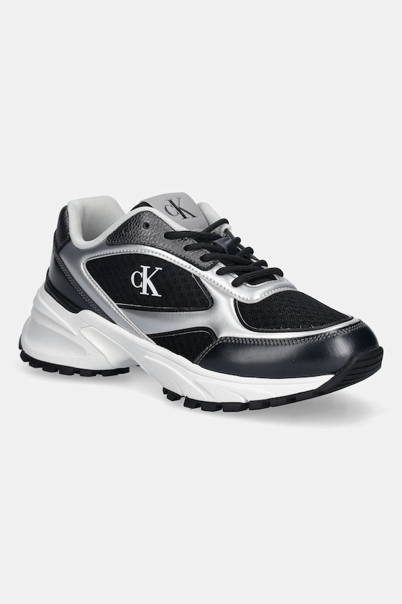 Calvin Klein sneakers HIKE RUNNER LACE UP MESH MIX MET tessile nero YW0YW02063